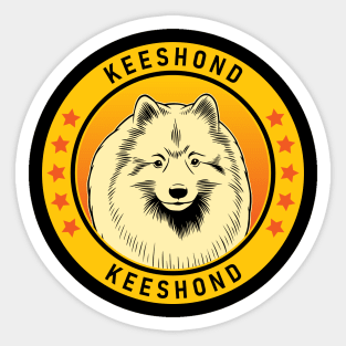Keeshond Dog Portrait Sticker